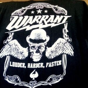 Warrant Louder Harder Faster Tour XL Merch T-Shirt